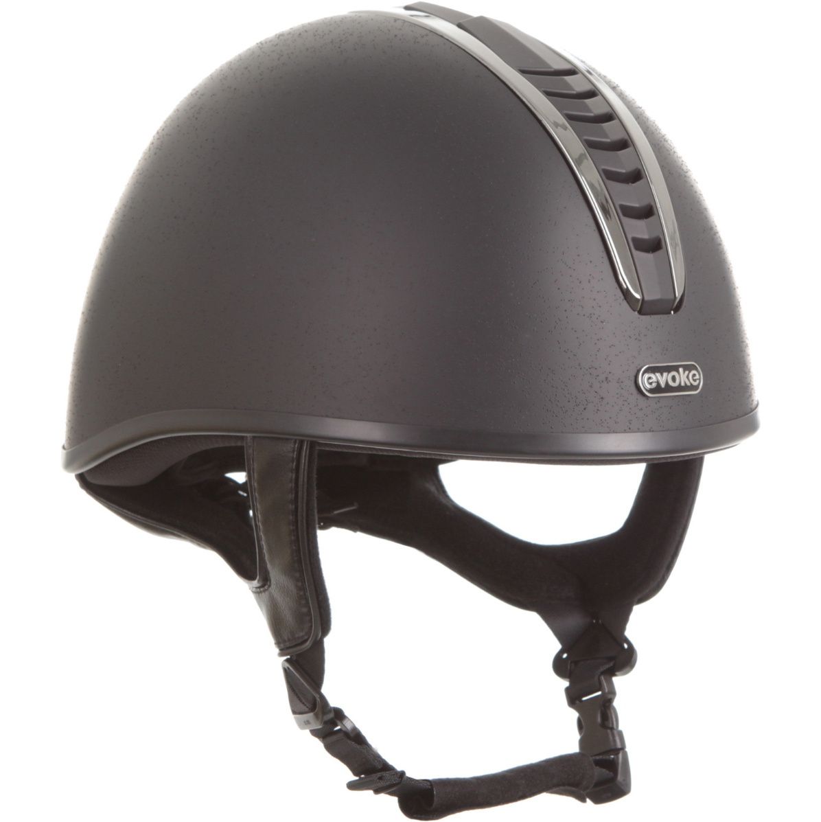 Evoke Unisex Orion Jockey Skull Riding Hat & Liner 200422004 - / / Gunmetal Black Black